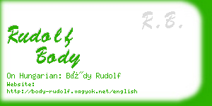 rudolf body business card